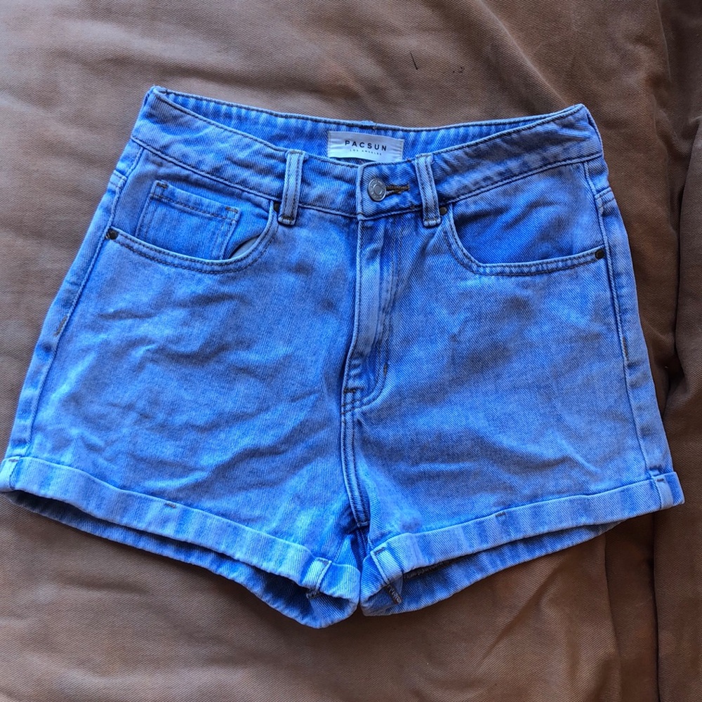 Pacsun Light Blue Jean Mom Shorts